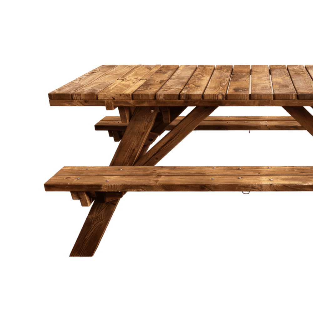 Wooden Picnic Table - Image 2
