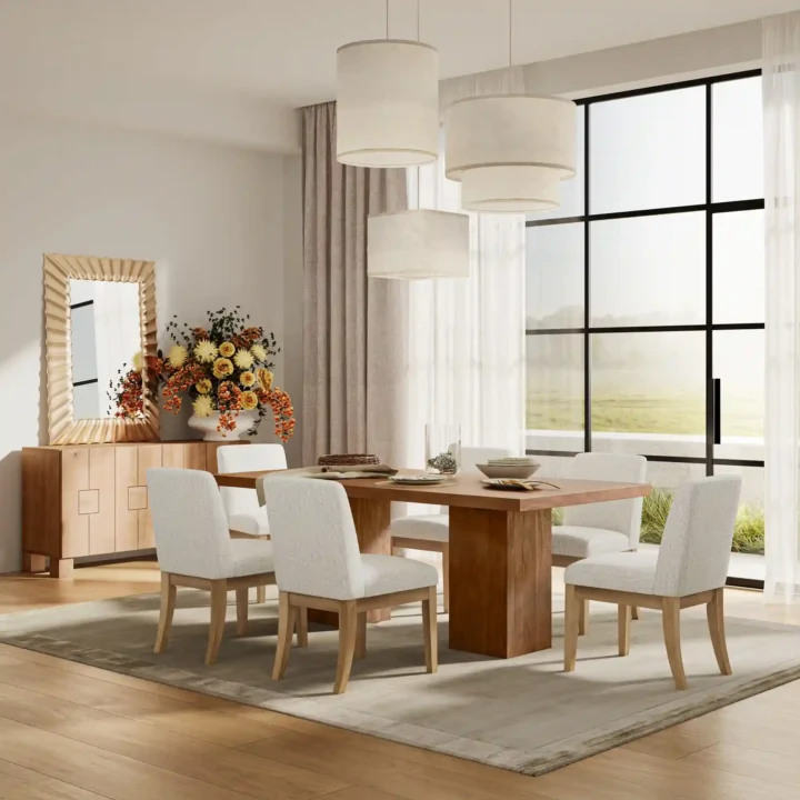 VARENZO GRAND SOLID WOOD DINING CHAIR