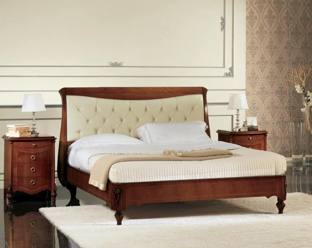 Orion Minimalist Walnut Cot Bed Sitting