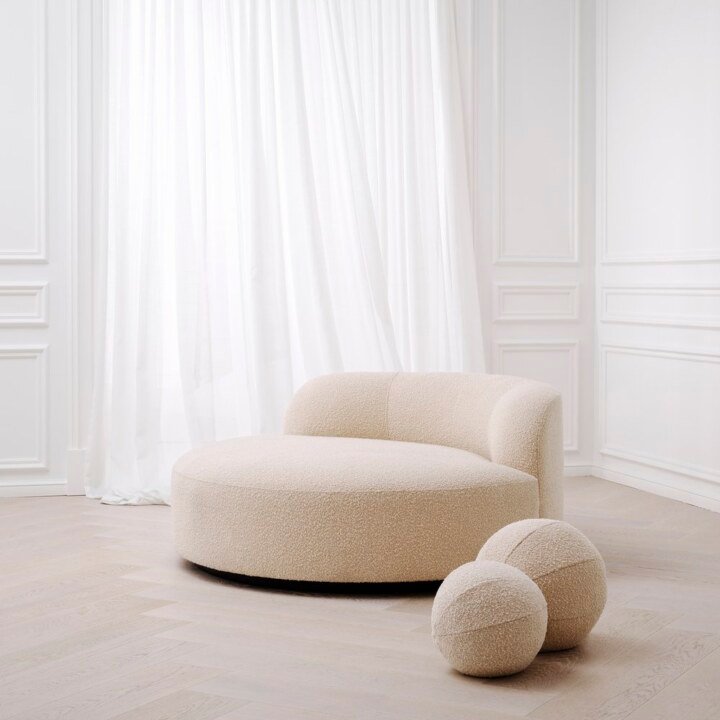 Scarlet Chaise Ottoman