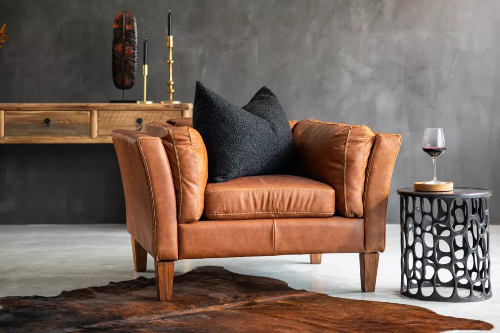 Granger Leather Armchair – Vintage Tan