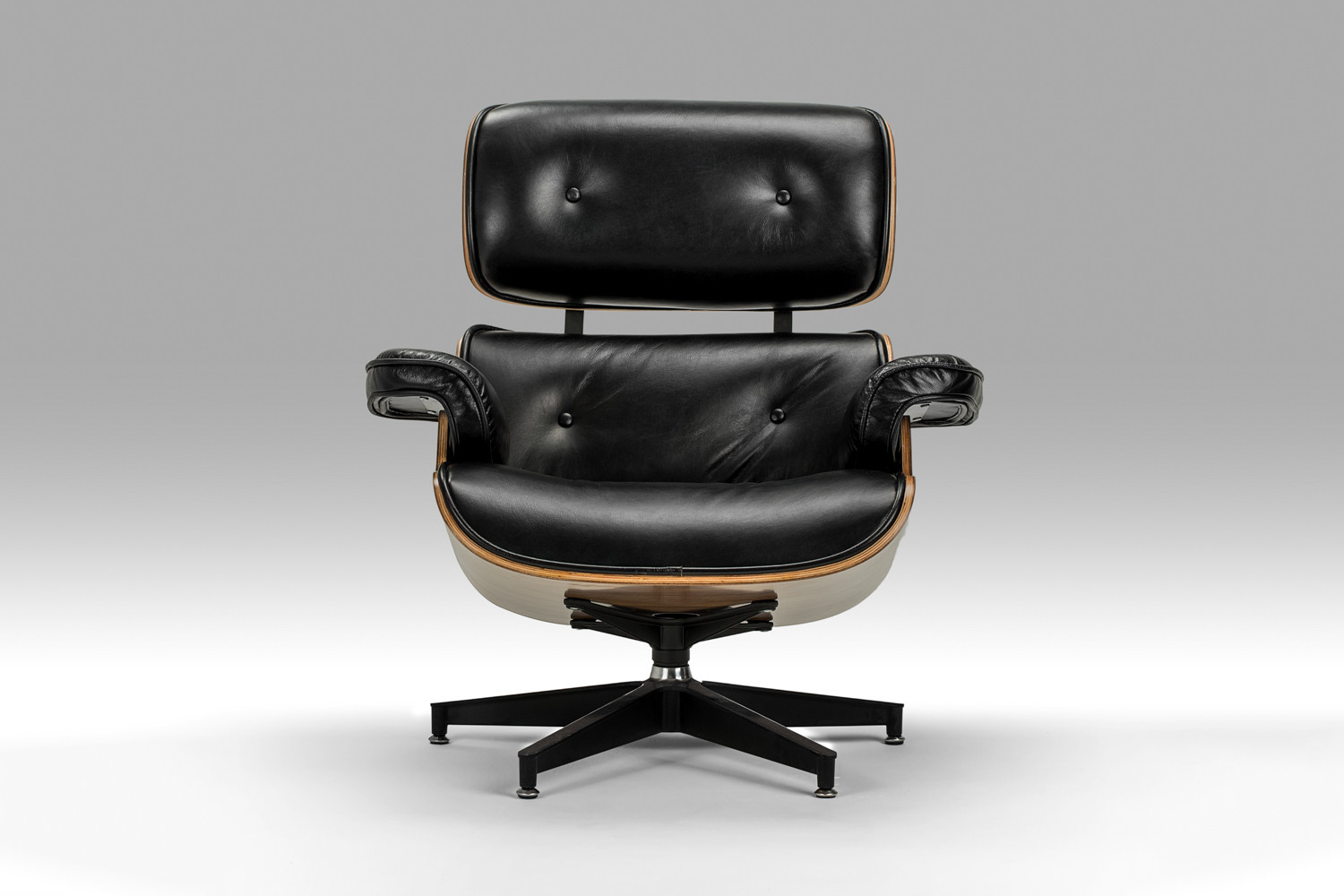 Snowden Leather Lounge Chair - Black - Image 2