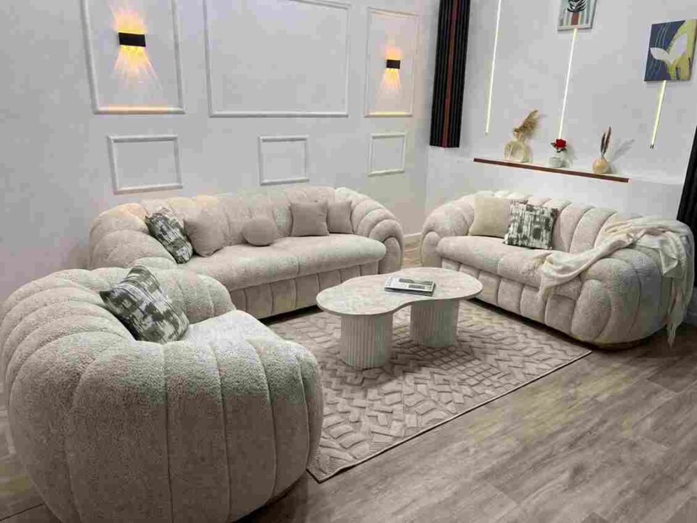 6-seater sofa in soft and elegant tone
