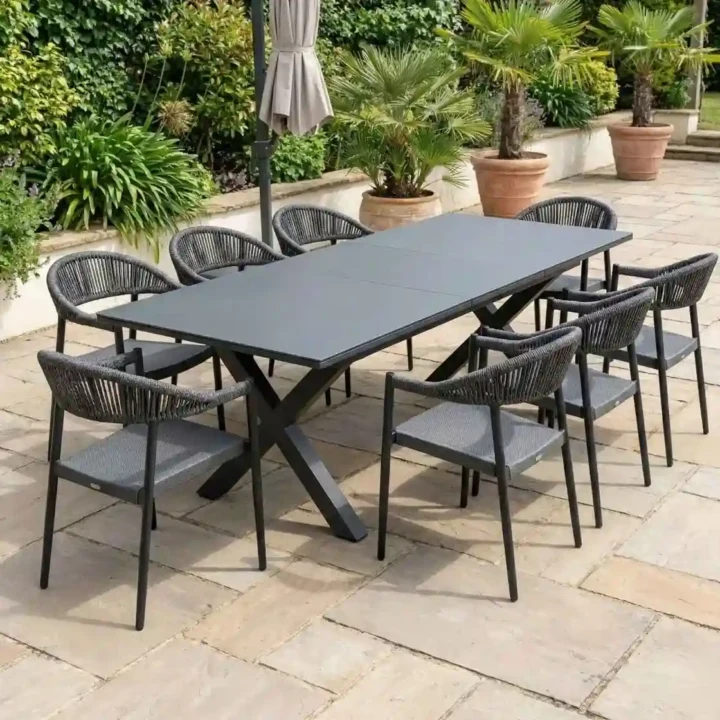 Strada Extendable Dining Table – Anthracite 180/240cm